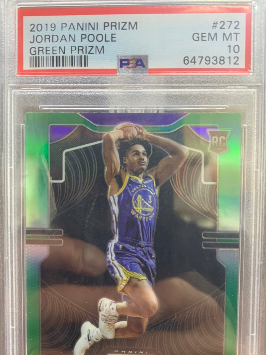 2019 Panini Prizm Jordan Poole Green Poole Green Prizm #272 GEM MT 10