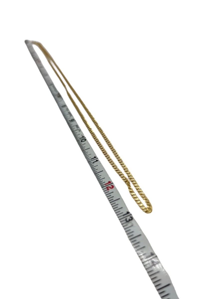 10K Yellow Gold Flat Curb Chain - 2.5mm Width - 26" in. Length - 4.7g