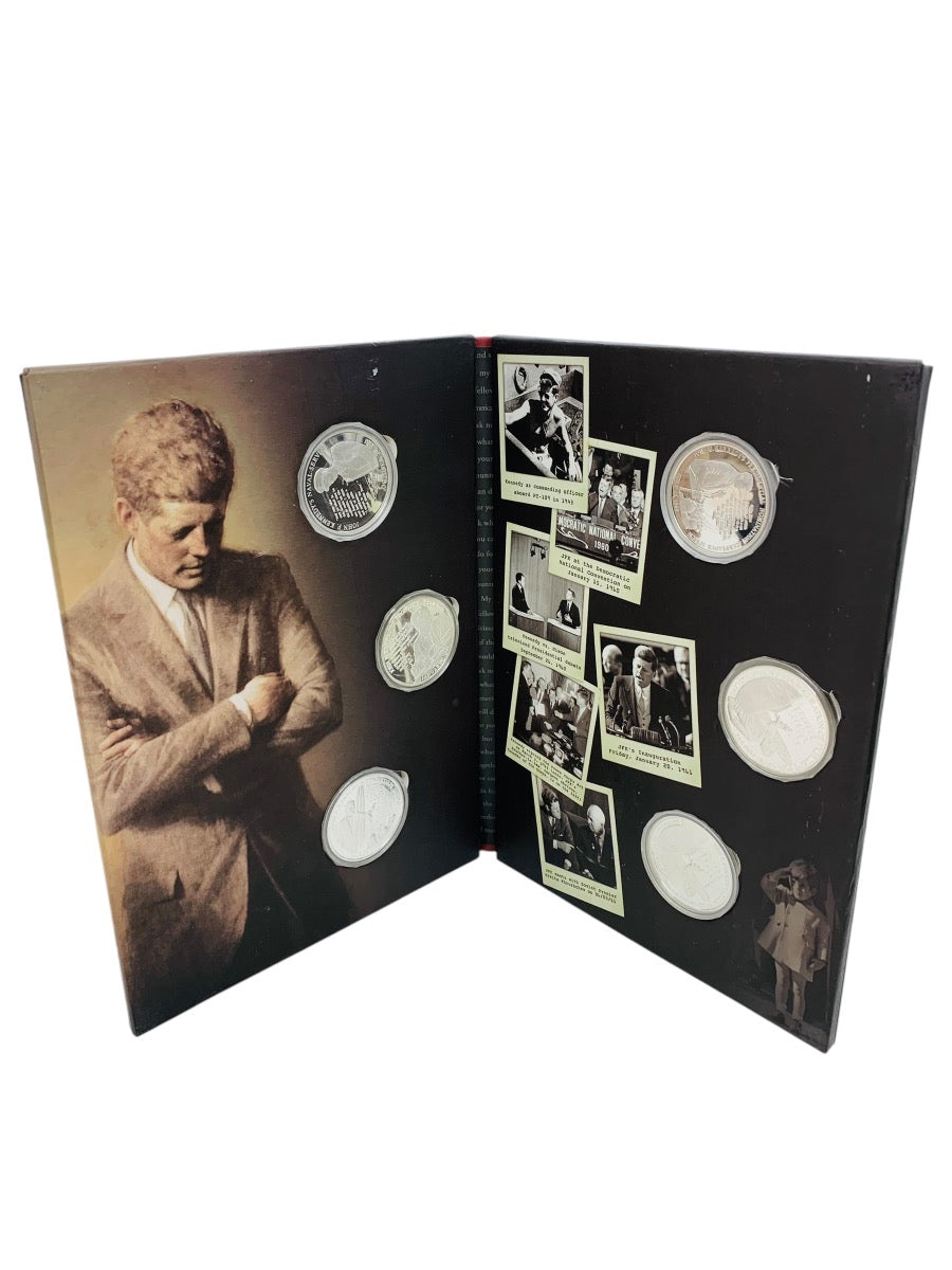 The Life of John F. Kennedy "Through His Own Words" Volume 1 & 2 Coin Book 12 Coins