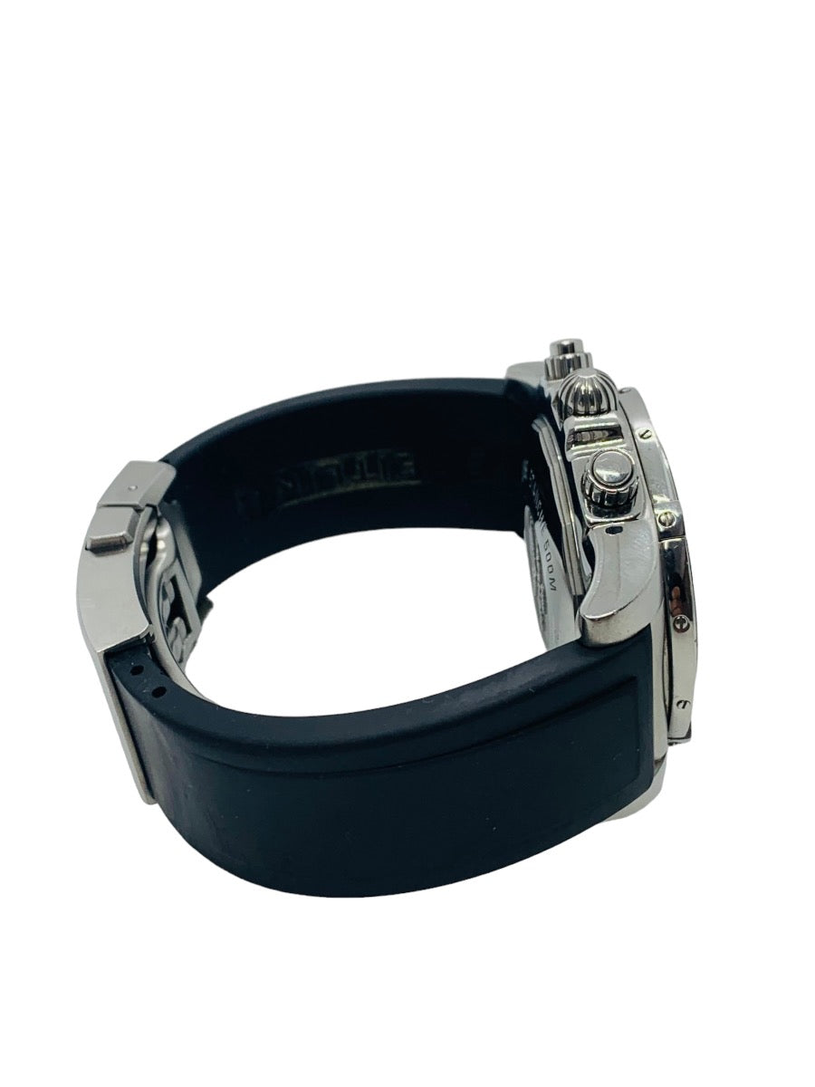 Breitling Chronomat 44 Black Dial Stainless Steel Case/ Rubber Bracelet AB0110