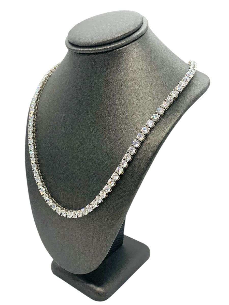 14K White Gold 18" Tennis Chain 102 Lab Grown Dias | 30.60CTW | 39.3g