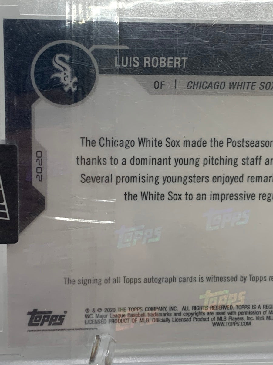 2020 Topps Now Postseason Luis Robert White Sox Wild Card Auto PS-20A