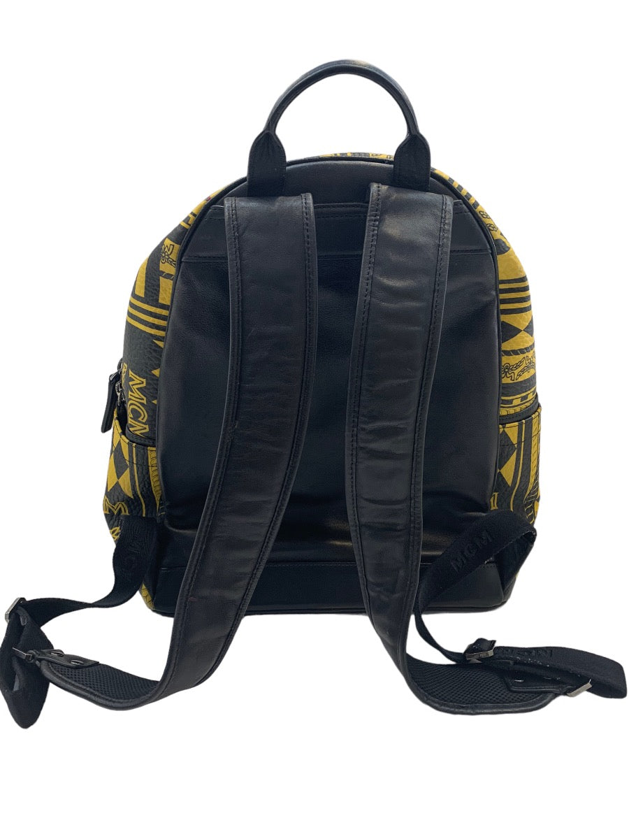 MCM Baroque Print Backpack in Viestos Yellow/Black