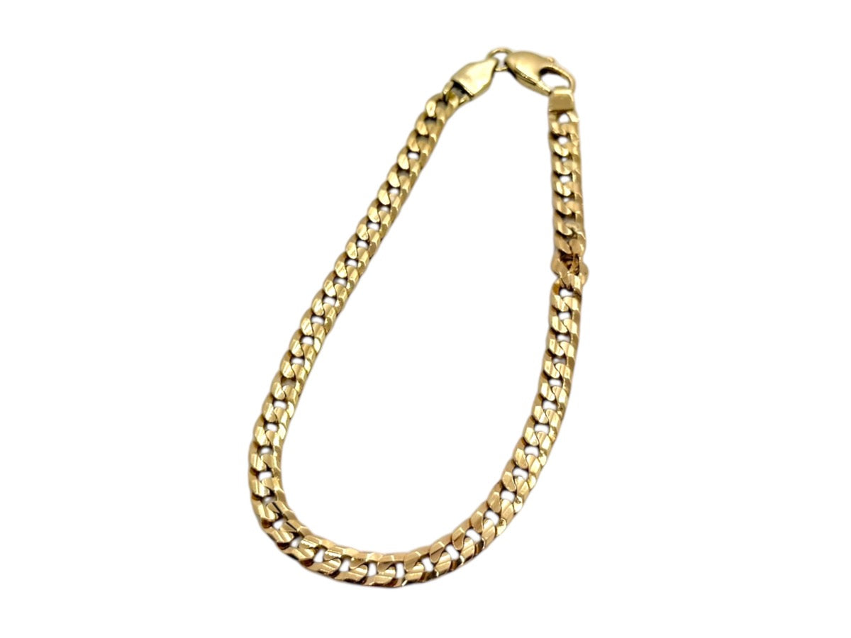 14K Yellow Gold Curb Bracelet - 8" in. Length - 5mm Width - 15.3g