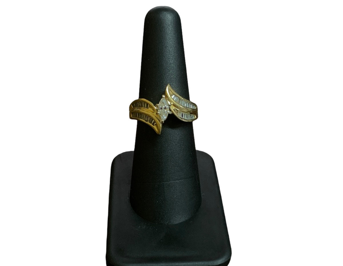 14K Yellow Gold Women's Diamond Ring (0.37CTW) 6.7g Size 7