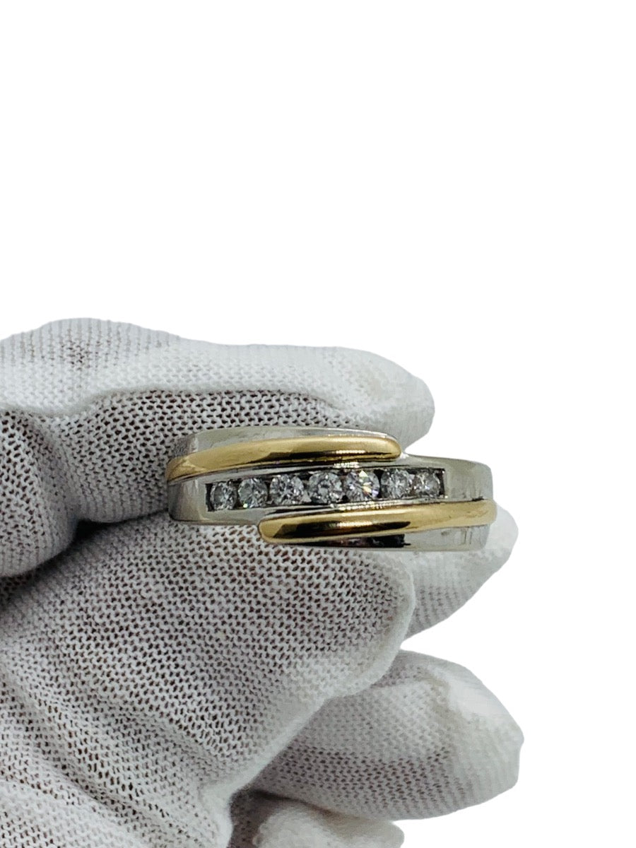 14K 2-Tone His & Hers Wedding Diamond Set 17 Grams Collectively