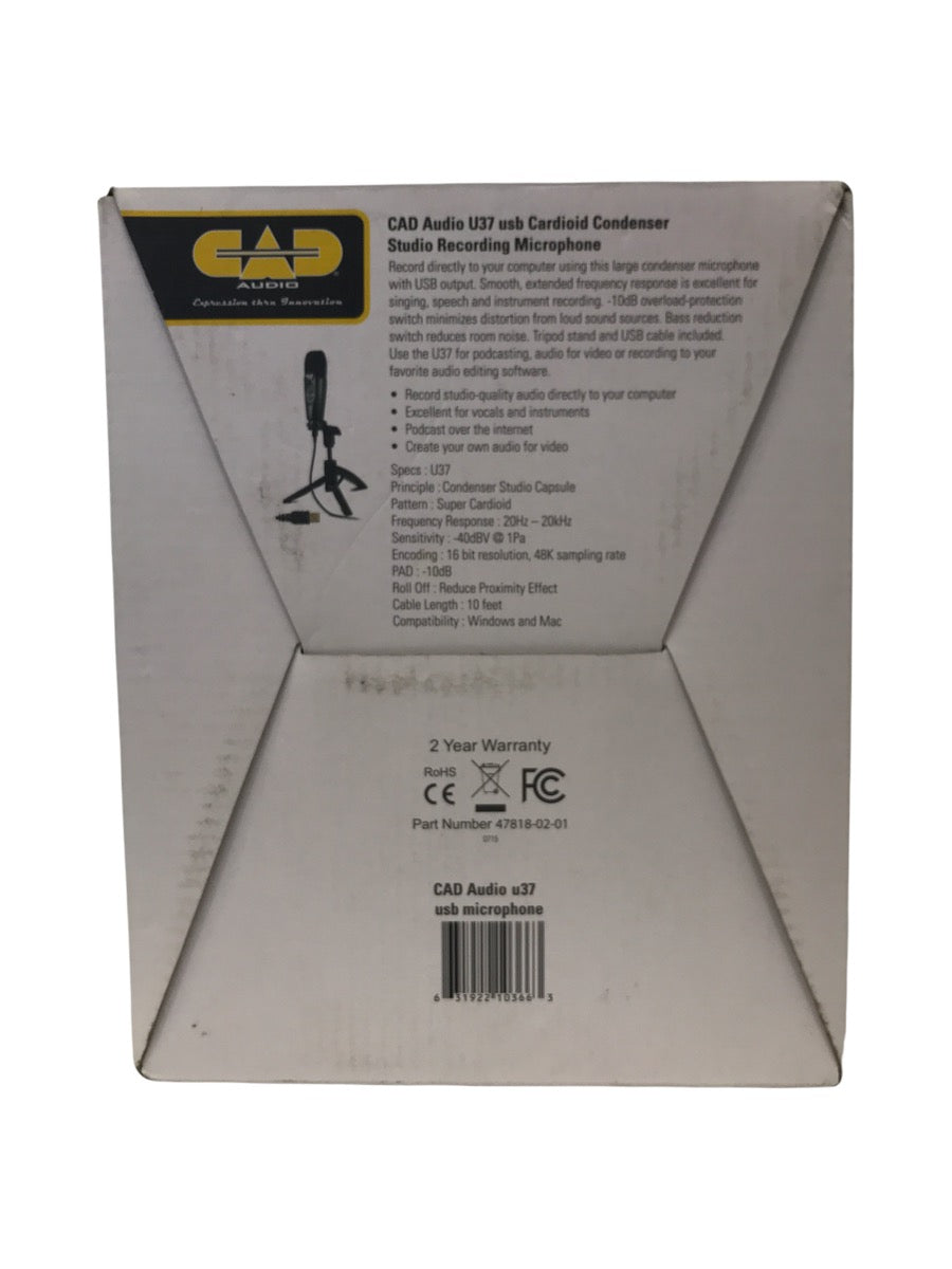 CAD Audio U37 Studio Microphone Condenser
