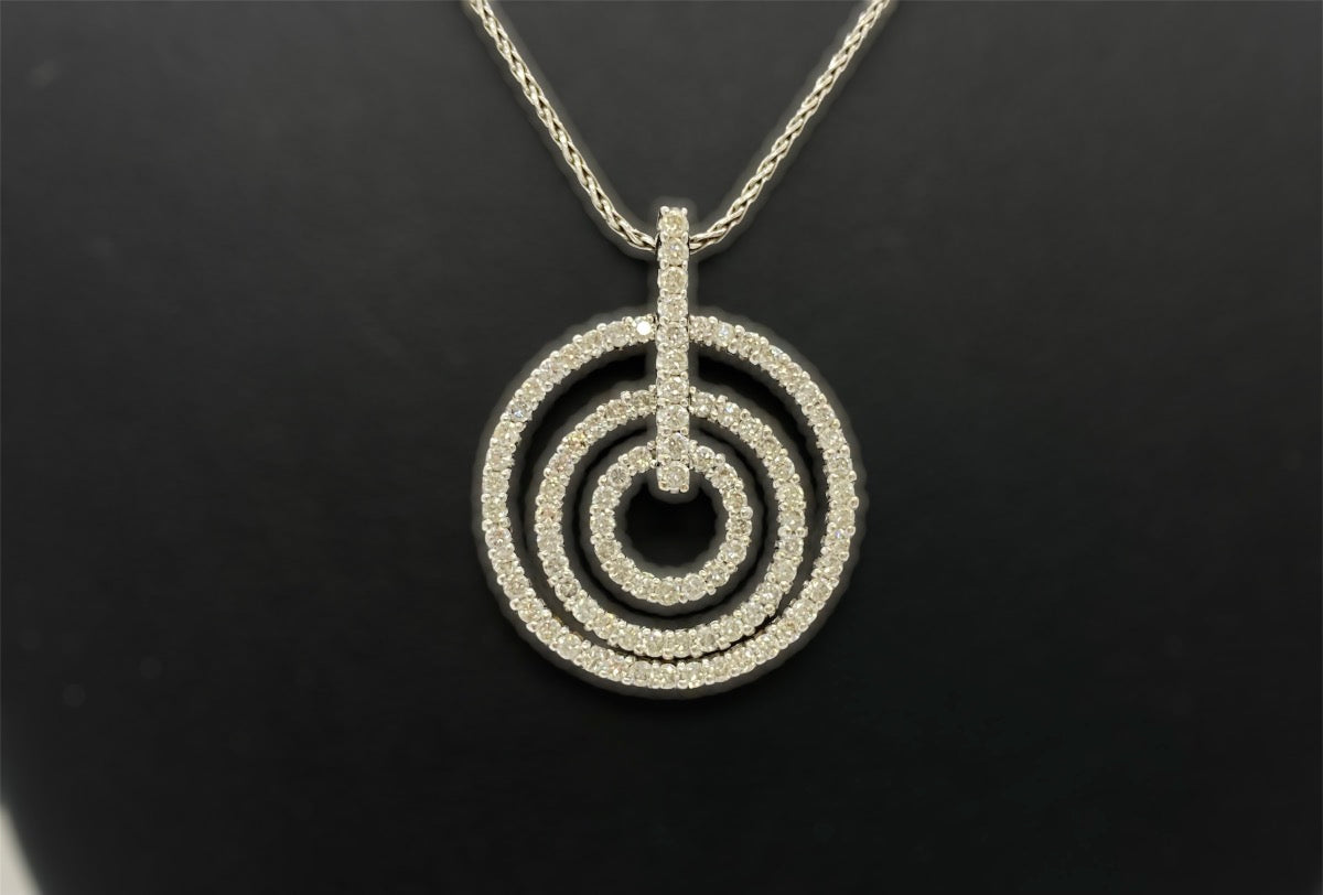 18K White Gold Diamond Necklace (0.255 CTW) 7.4g 8.5"