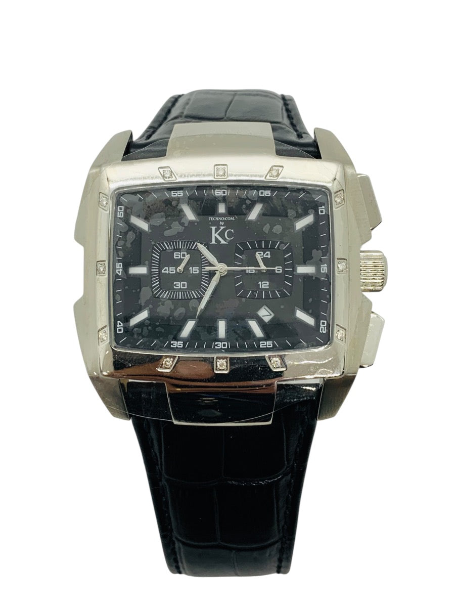 Men's Techno Com KC 46mm Wei Genuine 12 Diamonds Stainless Steel Watch