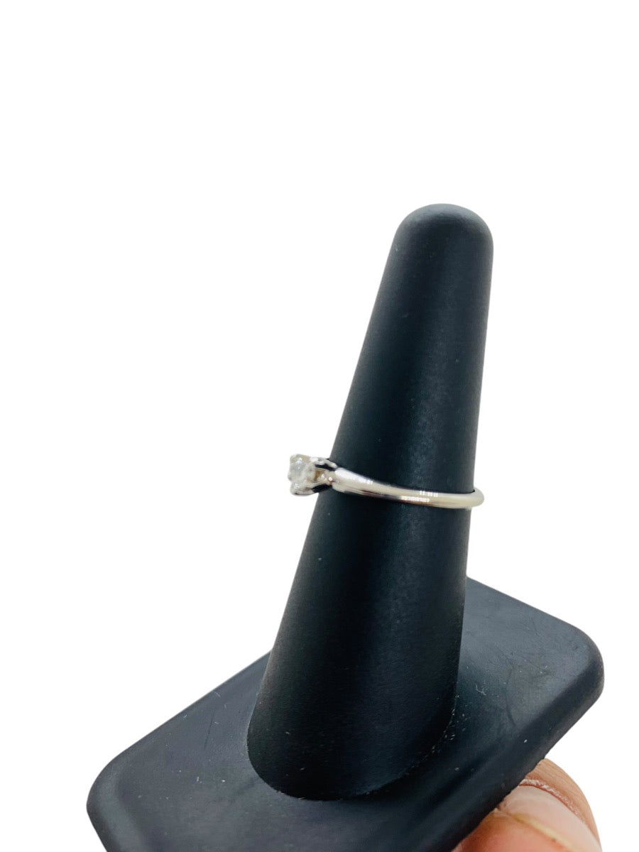14K White Gold Lady's Promise Heart Diamond Ring .10 CTW | 1.8g | Size 6