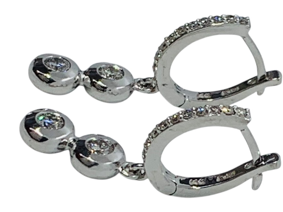 Effy 14K White Gold Diamond Dangling Earrings 3.9 Grams | .60 CTW