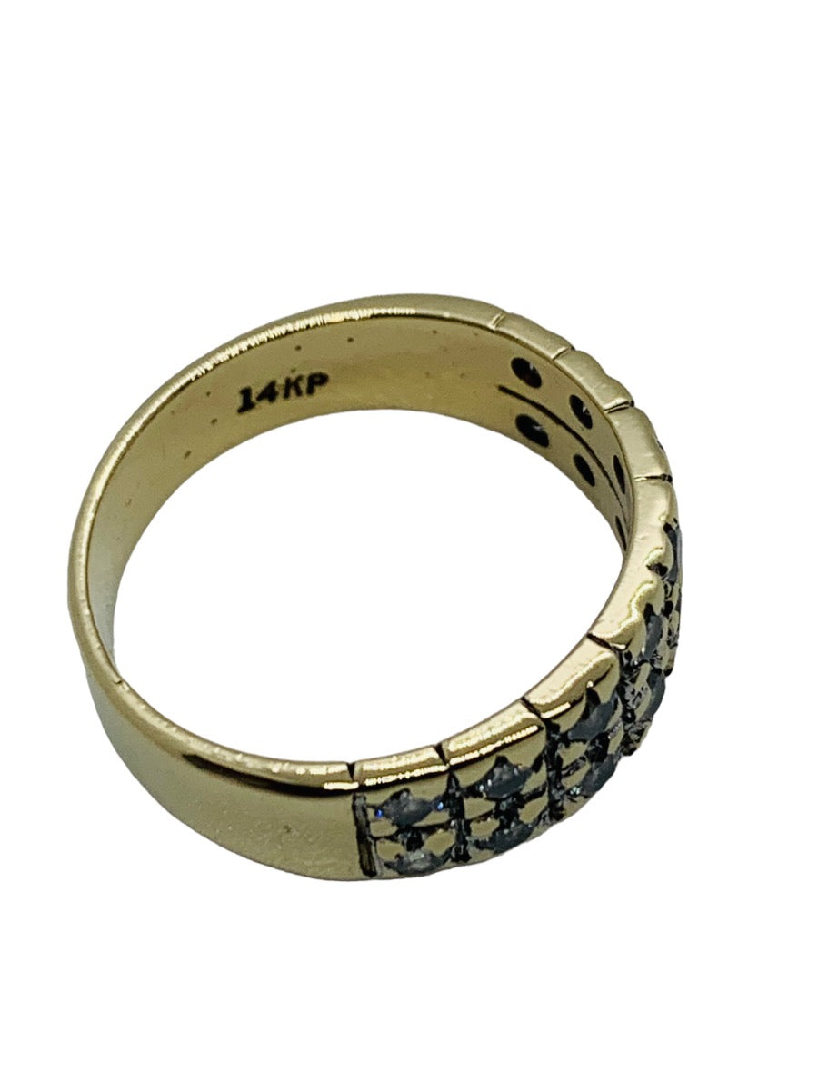Lady's 14K Yellow Gold Fashion Design, Weight 3.7g Size 6 0.48 CTW