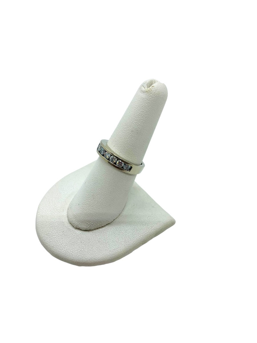 14K White Gold Lady's Ring | 8 Diamonds | 0.80 CTW |4.8 Grams|Size 6.5