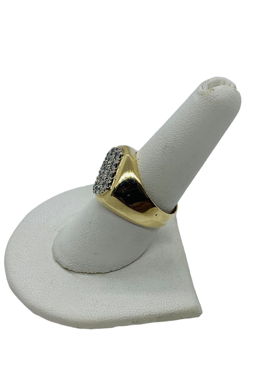 14K Yellow Gold Gentleman's Diamond Ring 5.7 Grams |.39 CTW | Size 9