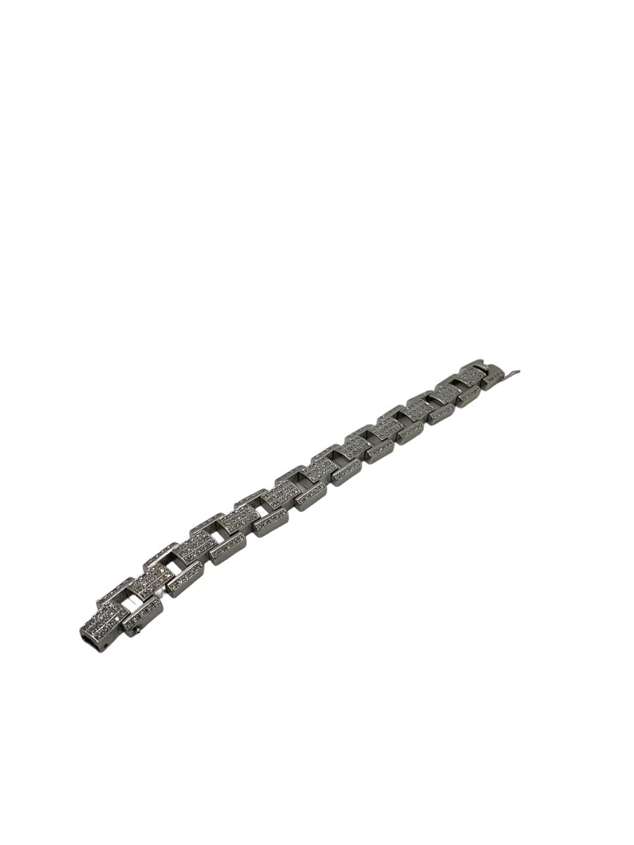 14K White Gold Diamond Link Bracelet 2.75 CTW/ 69 Gr/ 8"