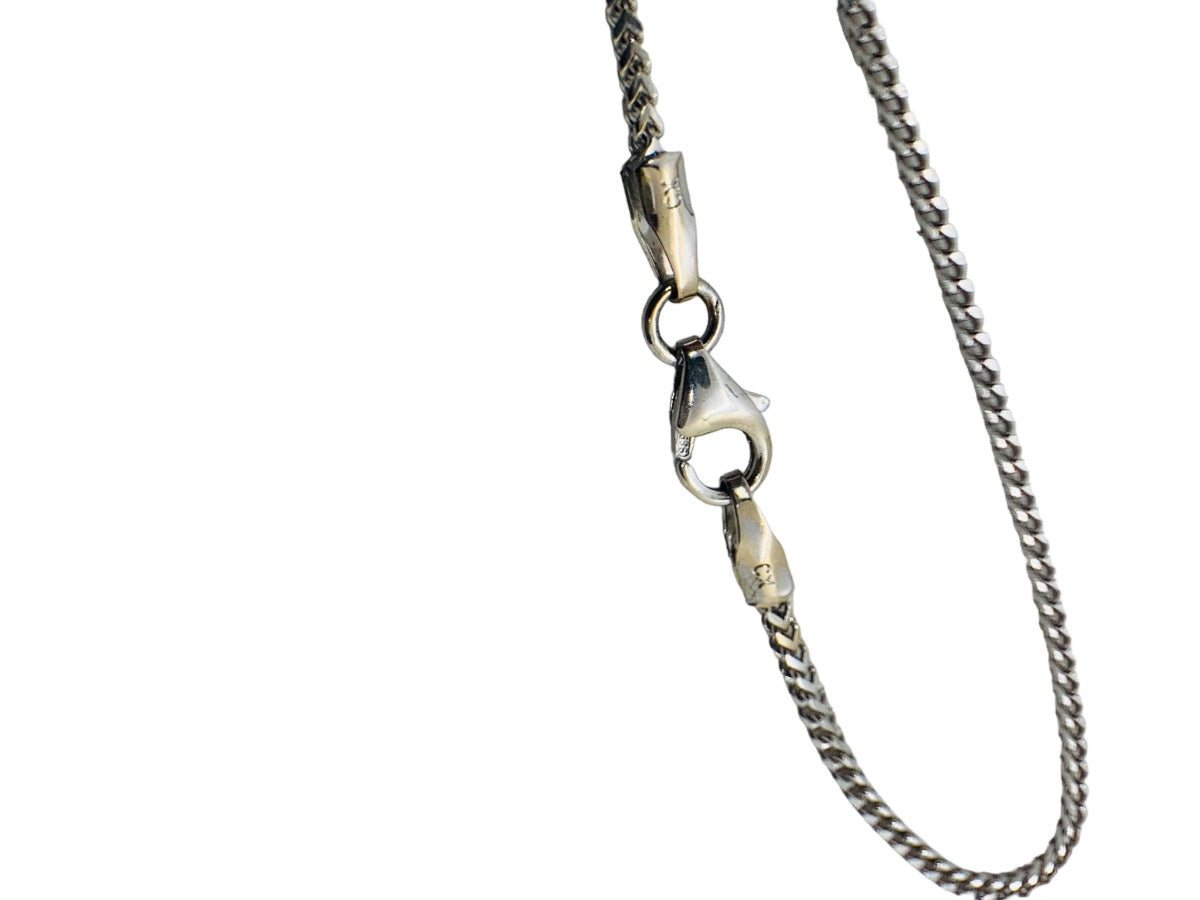 14K White Gold Necklace Chanel Charm 6.4Grams 10"Lenght