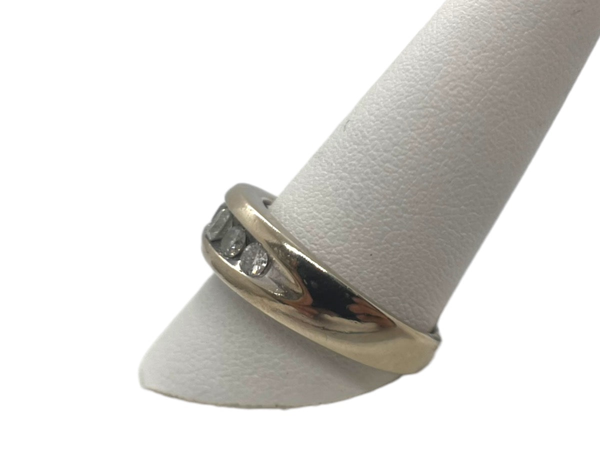 10K White Gold 5 Diamond Row Ring - Size 11 - 0.95TCW - 5.1g