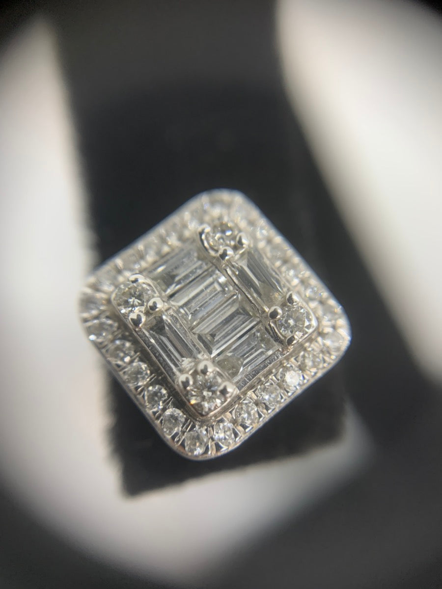 14K White Gold Diamond Earrings 1.76 CTW- 2.7g