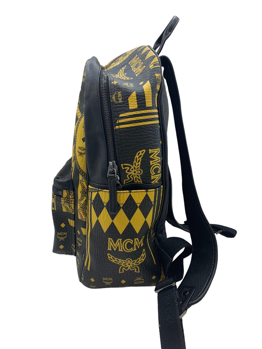 MCM Baroque Print Backpack in Viestos Yellow/Black