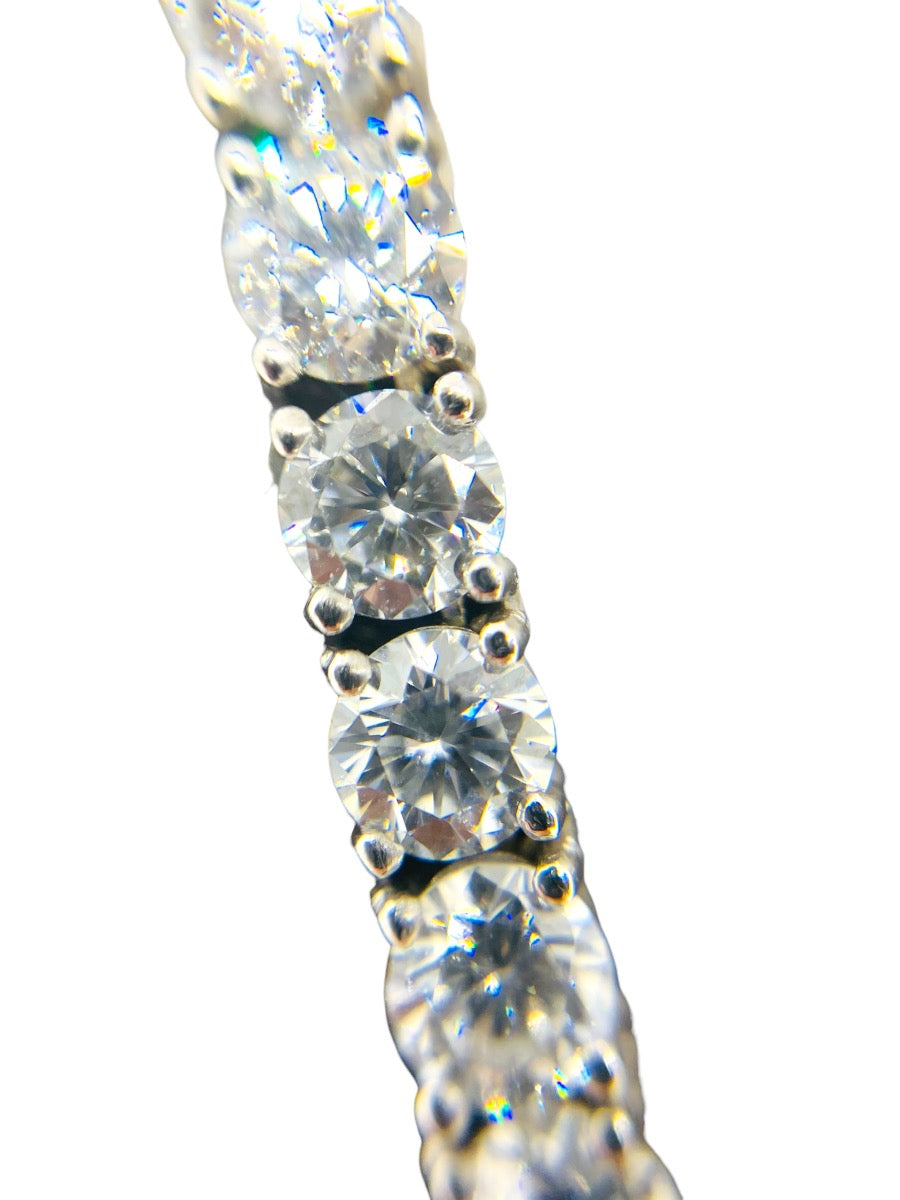 14K White Gold 18" Tennis Chain 102 Lab Grown Dias | 30.60CTW | 39.3g