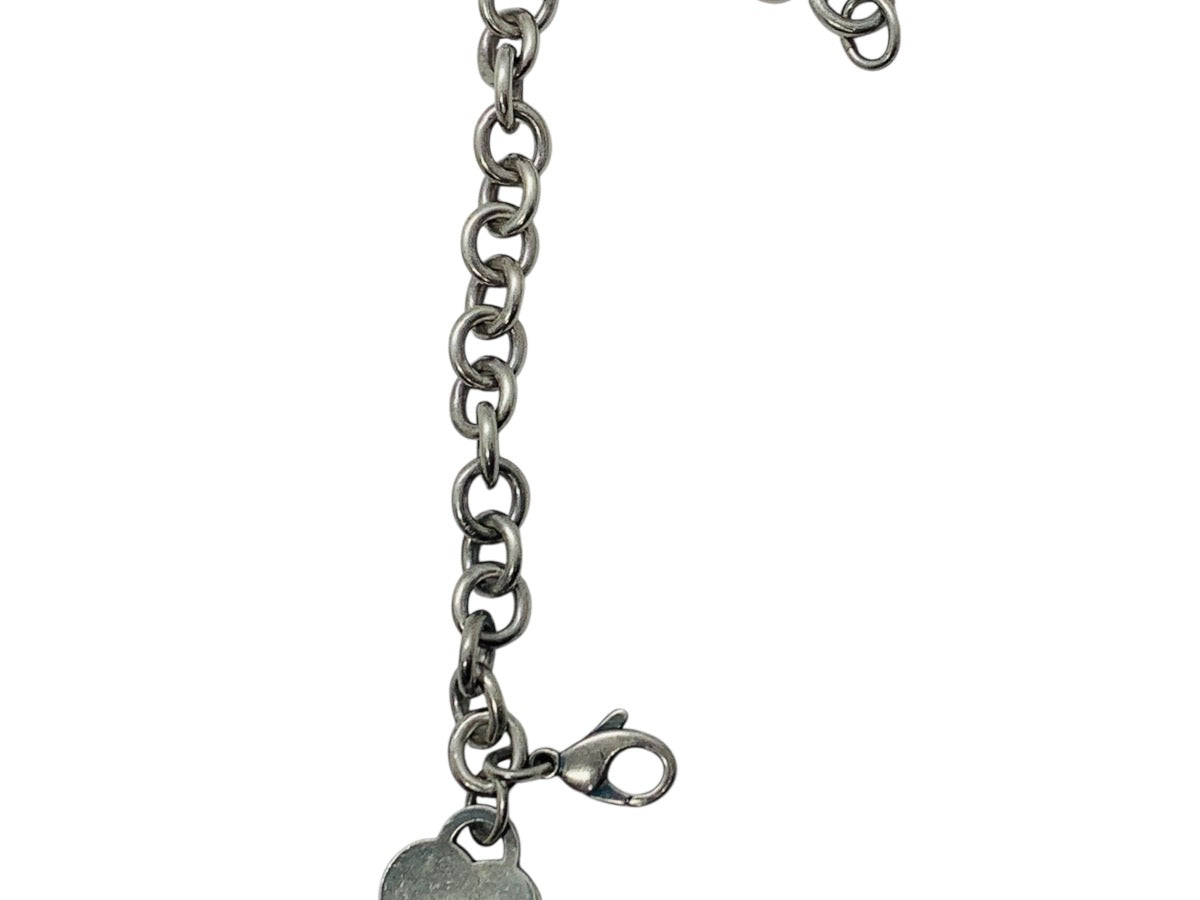 Tiffany & Co .925 Return To Tiffany Heart Charm Bracelet Size 7" \ 33g