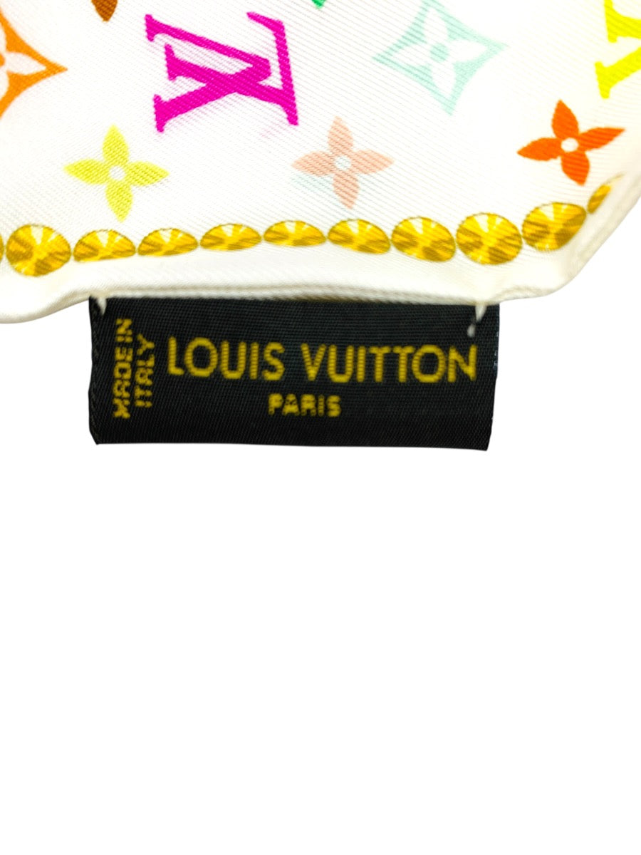 Louis Vuitton Tsuini Twilly Bandeau Scarf White Multicolor