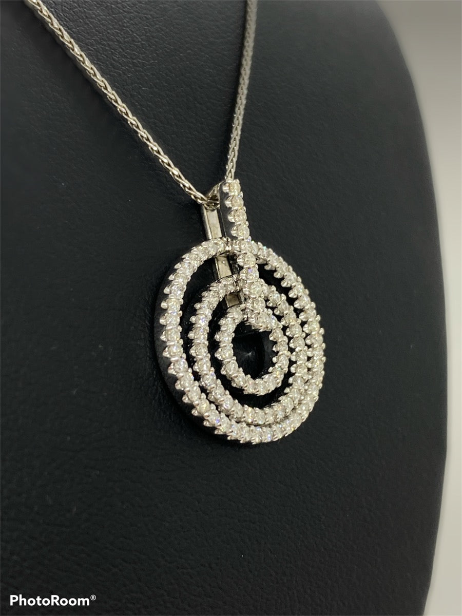 18K White Gold Diamond Necklace (0.255 CTW) 7.4g 8.5"