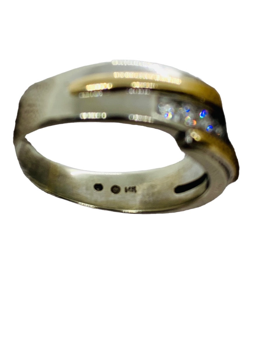 14K 2-Tone His & Hers Wedding Diamond Set 17 Grams Collectively