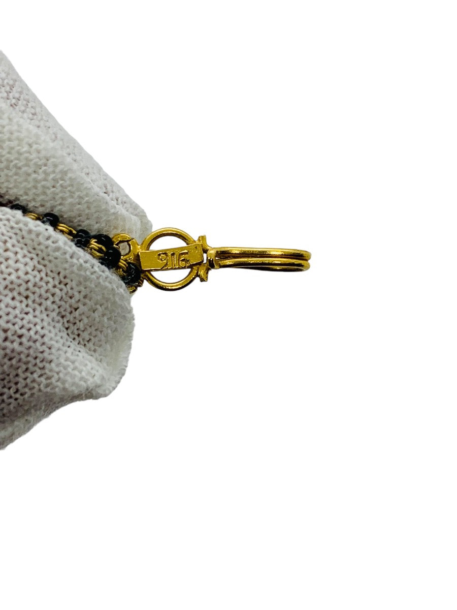 22K Yellow Gold Indian Mangalsutra Diamond Bead Necklace 1.5 CTW | 12 Gr | 17" length