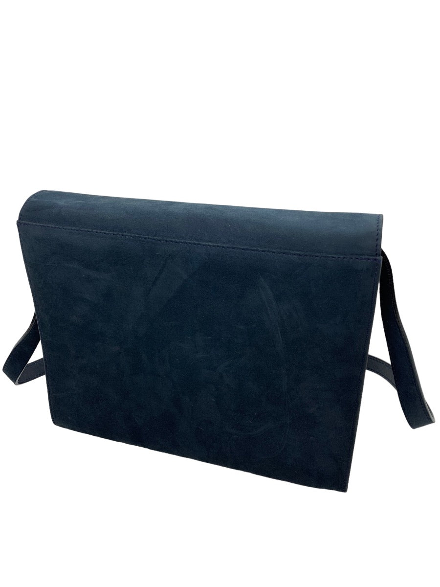 Salvatore Ferragamo Navy Blue Suede Handbag Purse (21-3107/28)