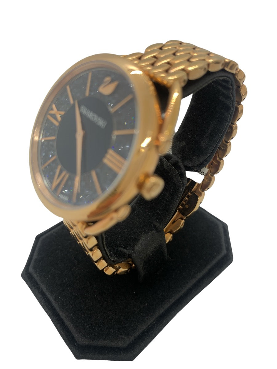 Swarovski Women's Crystalline Glam Quartz Watch - Rose Gold / Black - 35mm