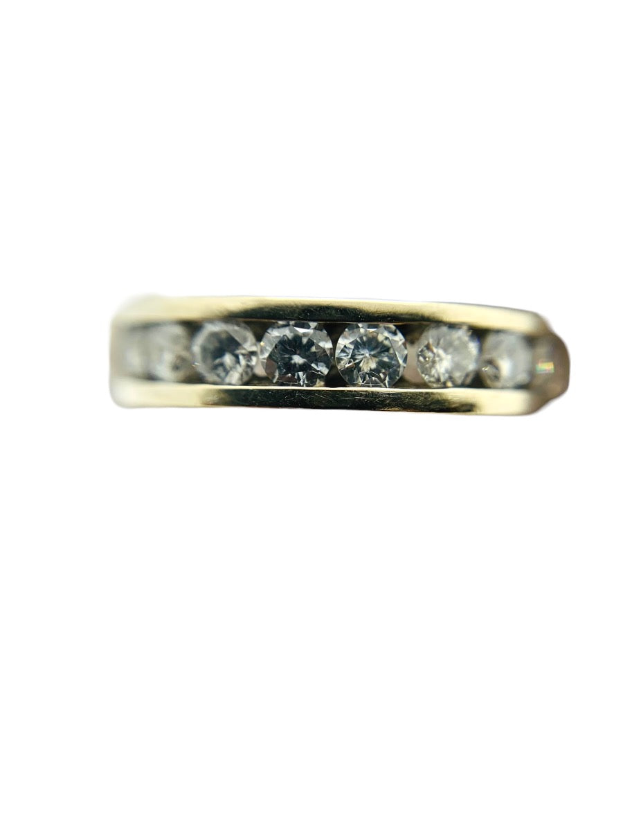 14K White Gold Lady's Ring | 8 Diamonds | 0.80 CTW |4.8 Grams|Size 6.5