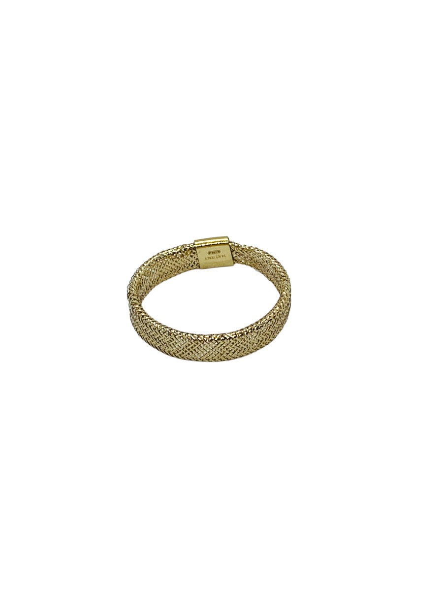 14K Yellow Gold Lady's Mesh Ring | 0.5 Grams | Size 7.5