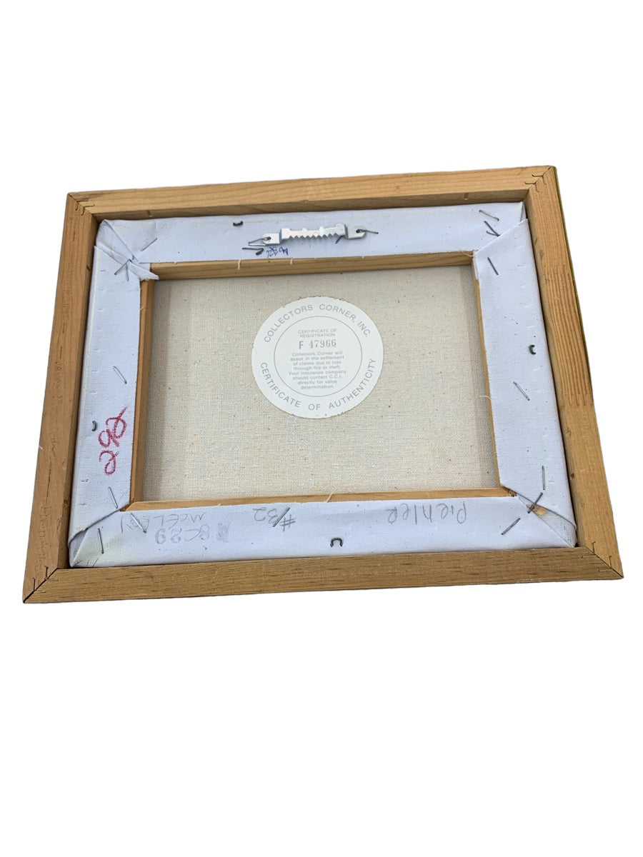 CK Chan Signed & Framed Bird On Twig Original Oil Painting