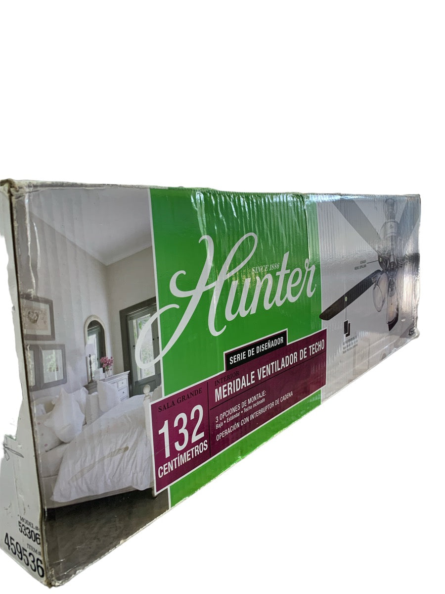 Hunter 52" In. Meridale Ceiling Fan (Model # 53306) (LOCAL ONLY)