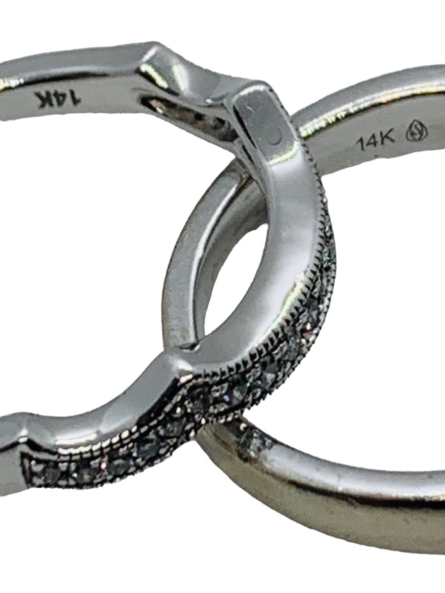 14K White Gold Engagement Lady's Ring 1.15ctw, 8.5 Grams Size 6.5