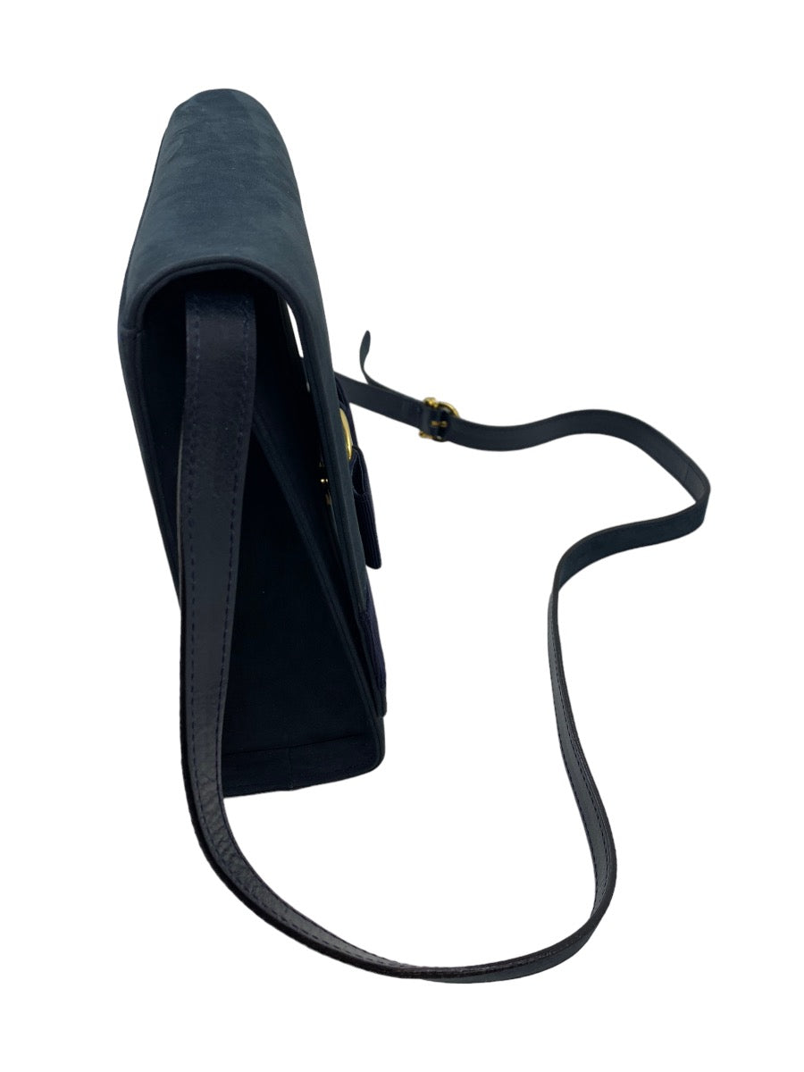 Salvatore Ferragamo Navy Blue Suede Handbag Purse (21-3107/28)