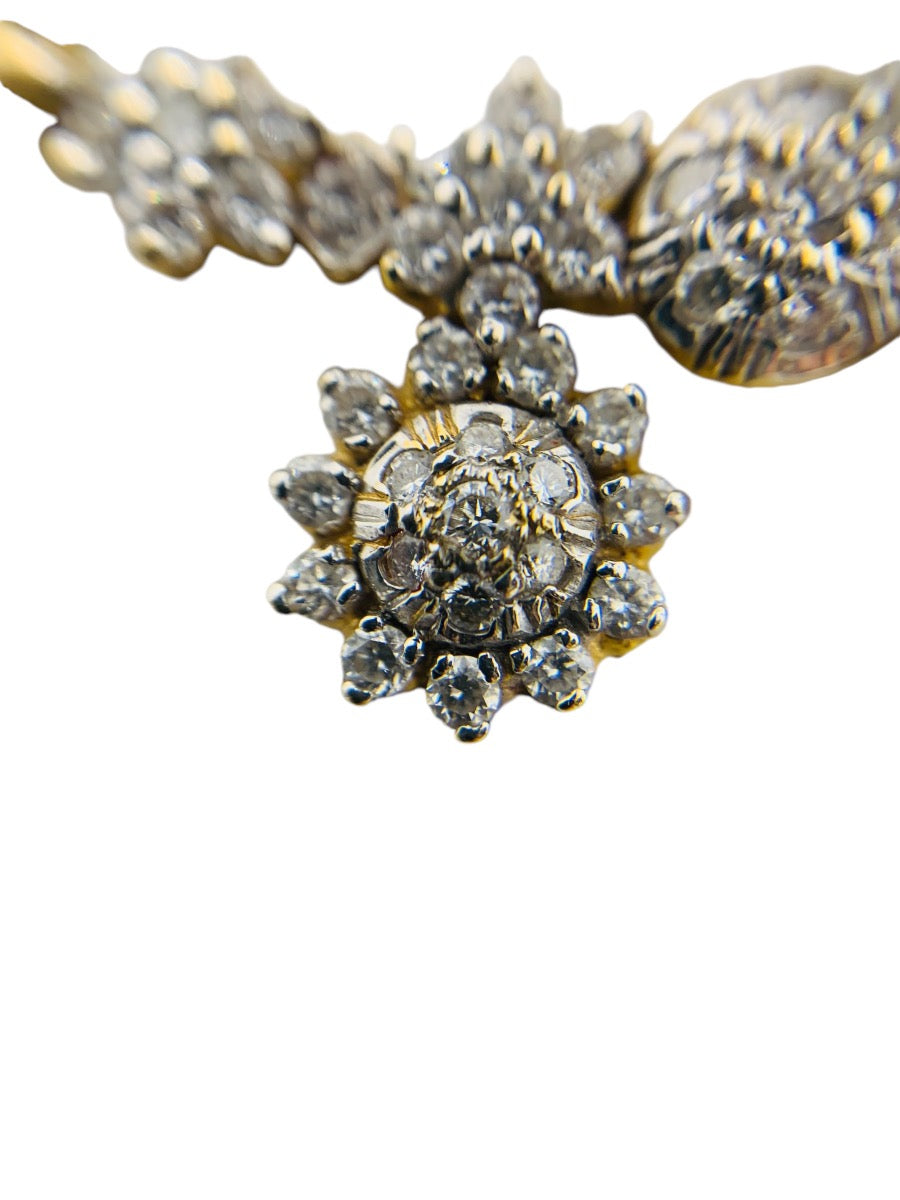 22K Yellow Gold Indian Mangalsutra Diamond Bead Necklace 1.5 CTW | 12 Gr | 17" length