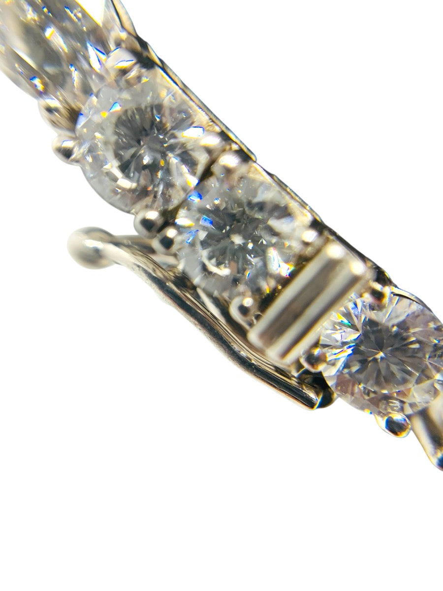 14K White Gold 18" Tennis Chain 102 Lab Grown Dias | 30.60CTW | 39.3g