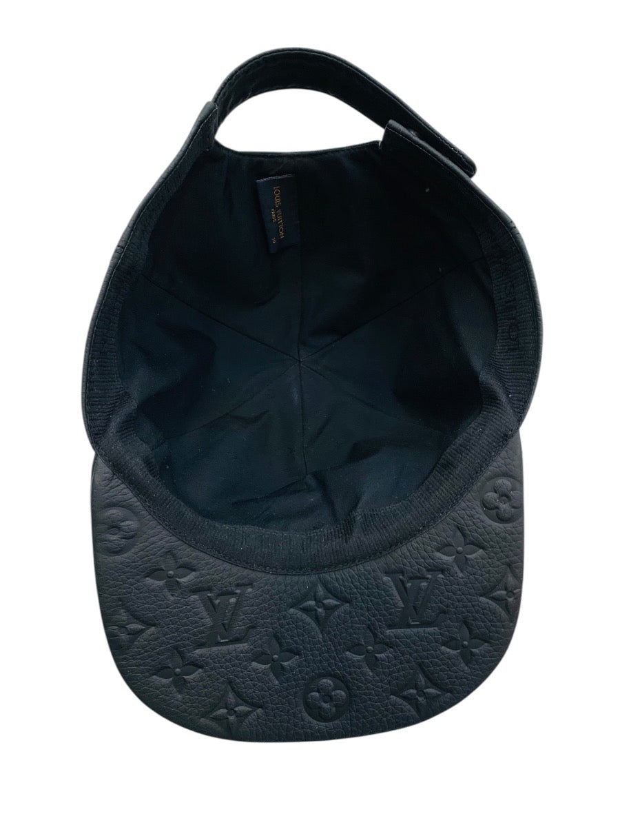 Louis Vuitton Monogram Leather Embossed Black Cap MP2320