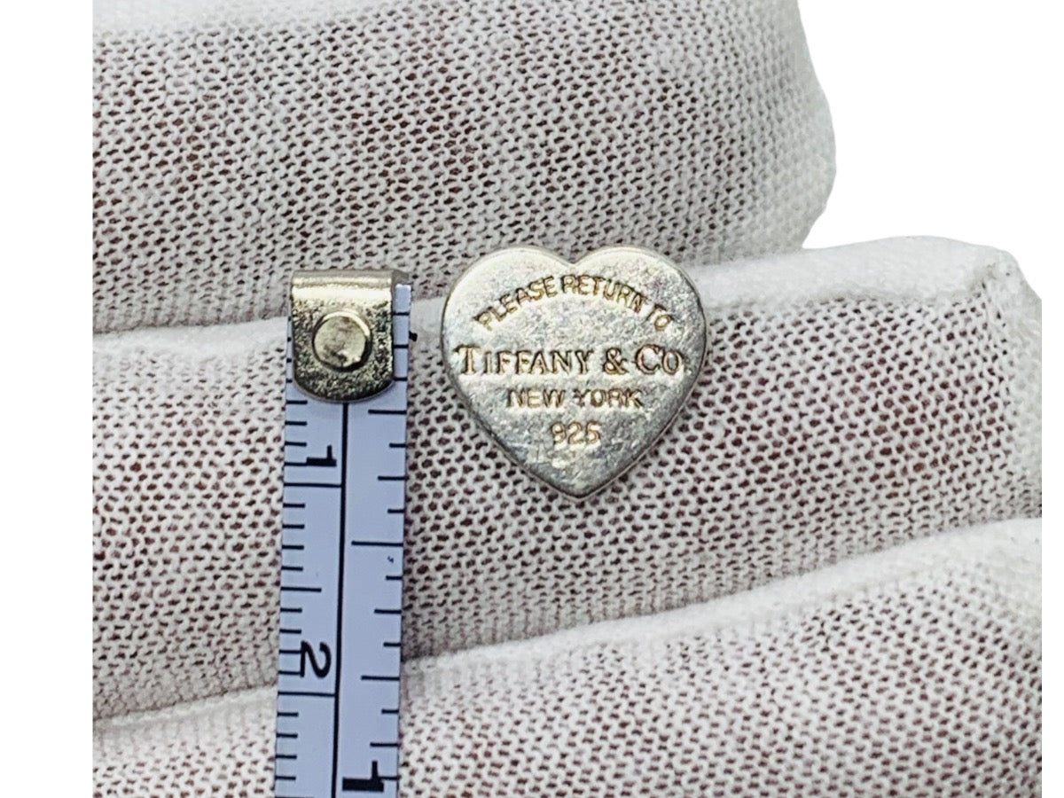 Tiffany & Co .925 Return To Tiffany Heart Stud Earrings 2.9 Grams