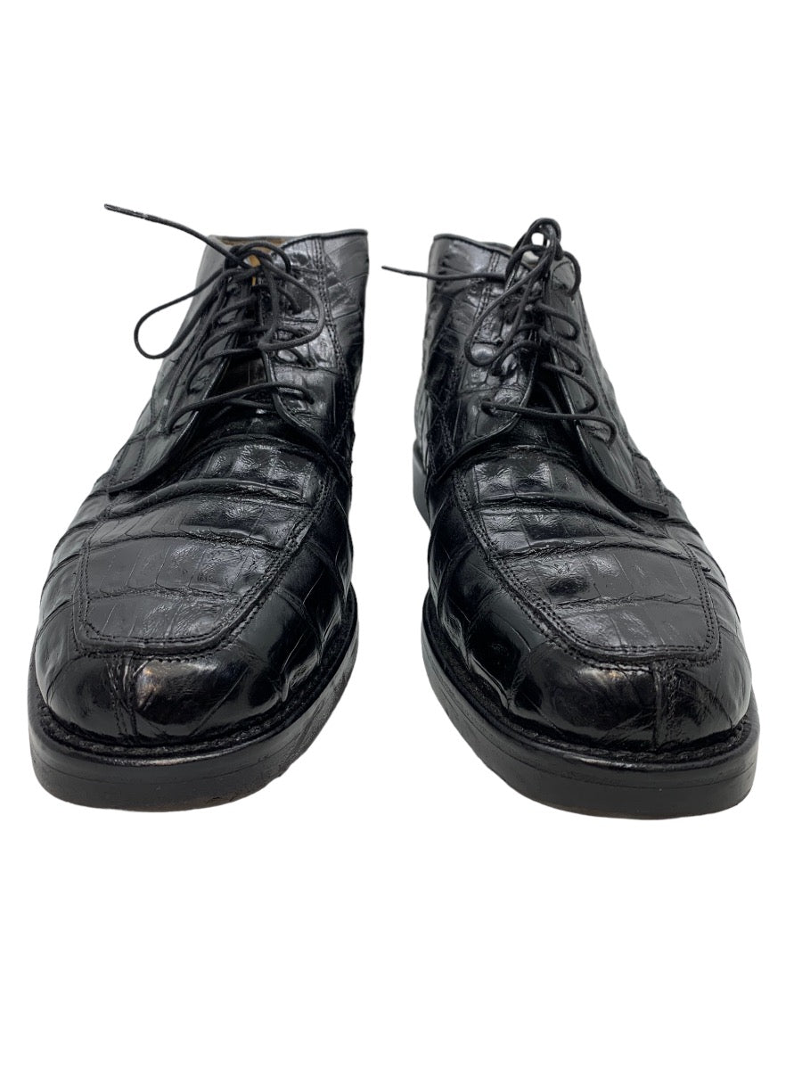 Belvedere Florence UGO Hornback Crocodile Ankle Boot Size 8 M in Black