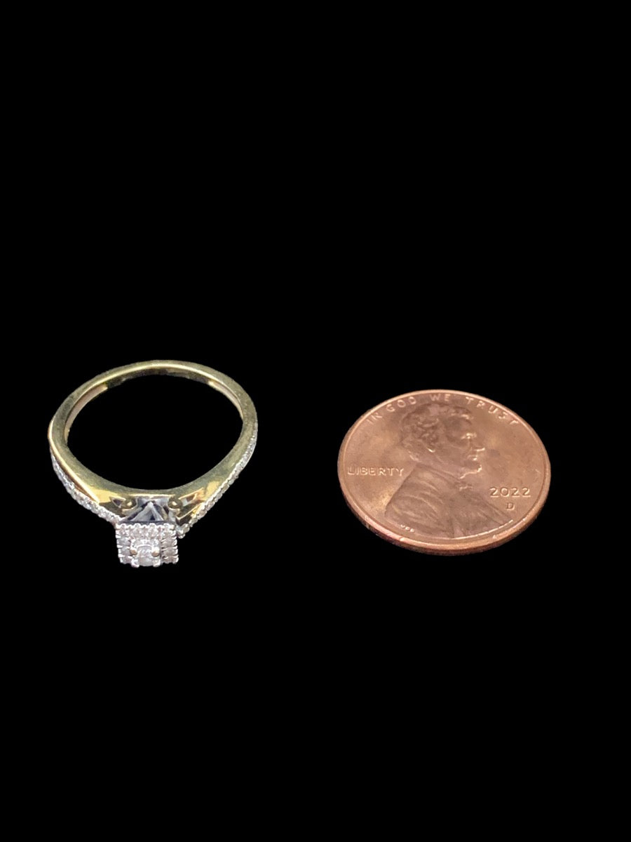14K Yellow Gold Diamond Twist Ring - 0.43tcw - Size 5 - 2.0g