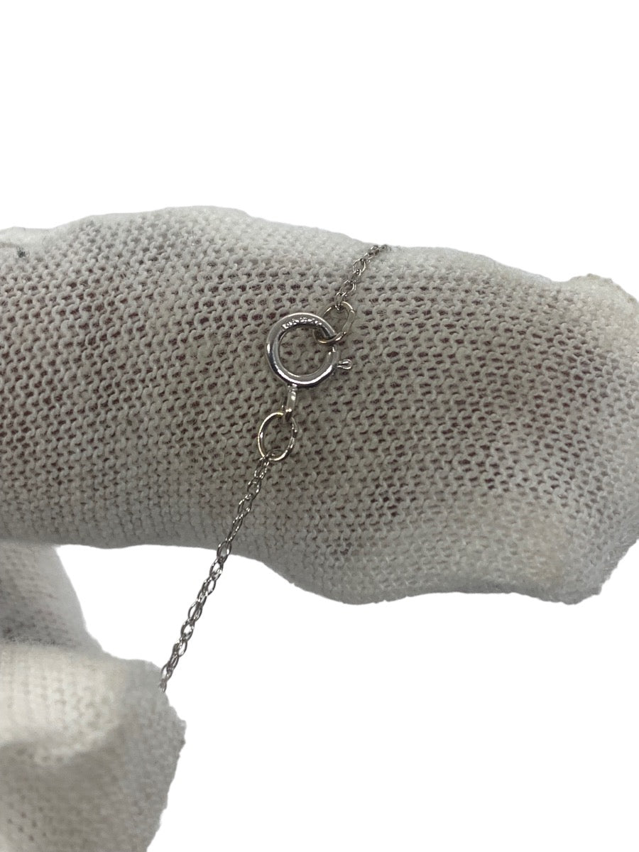 14K White Gold Diamond Necklace Heart Charm 95CTW/5.2 Grams 18"Length