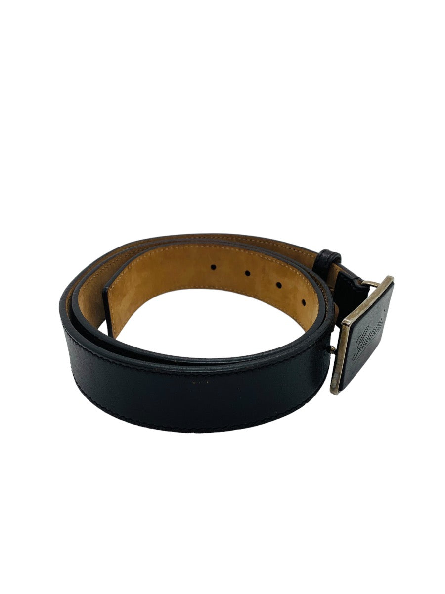 Gucci Belt Leather Brown Solid Color Men's 307988・525040 Size (95・38)