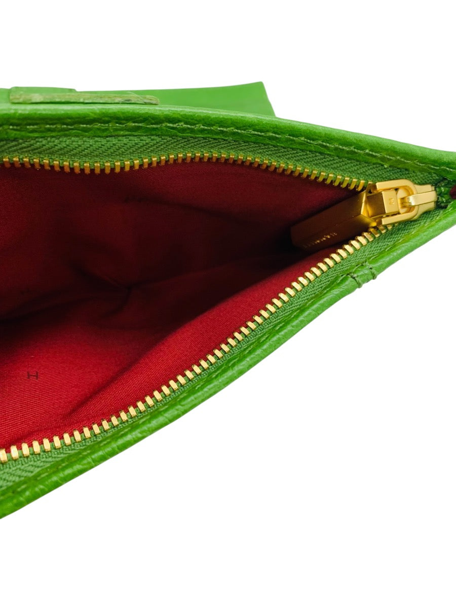 Hammitt North Palm Green Leather Ladies 110 Wallet w/ Box New/Other