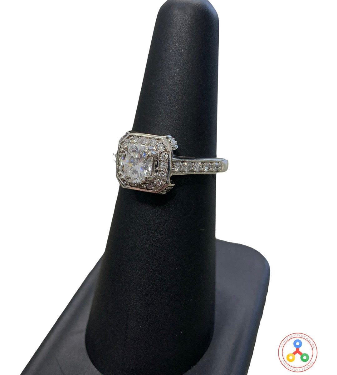 14K White Gold Women's Engagement Diamond Ring (1.18 CTW) 4.5G Size 6