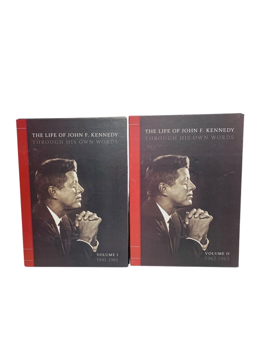 The Life of John F. Kennedy "Through His Own Words" Volume 1 & 2 Coin Book 12 Coins