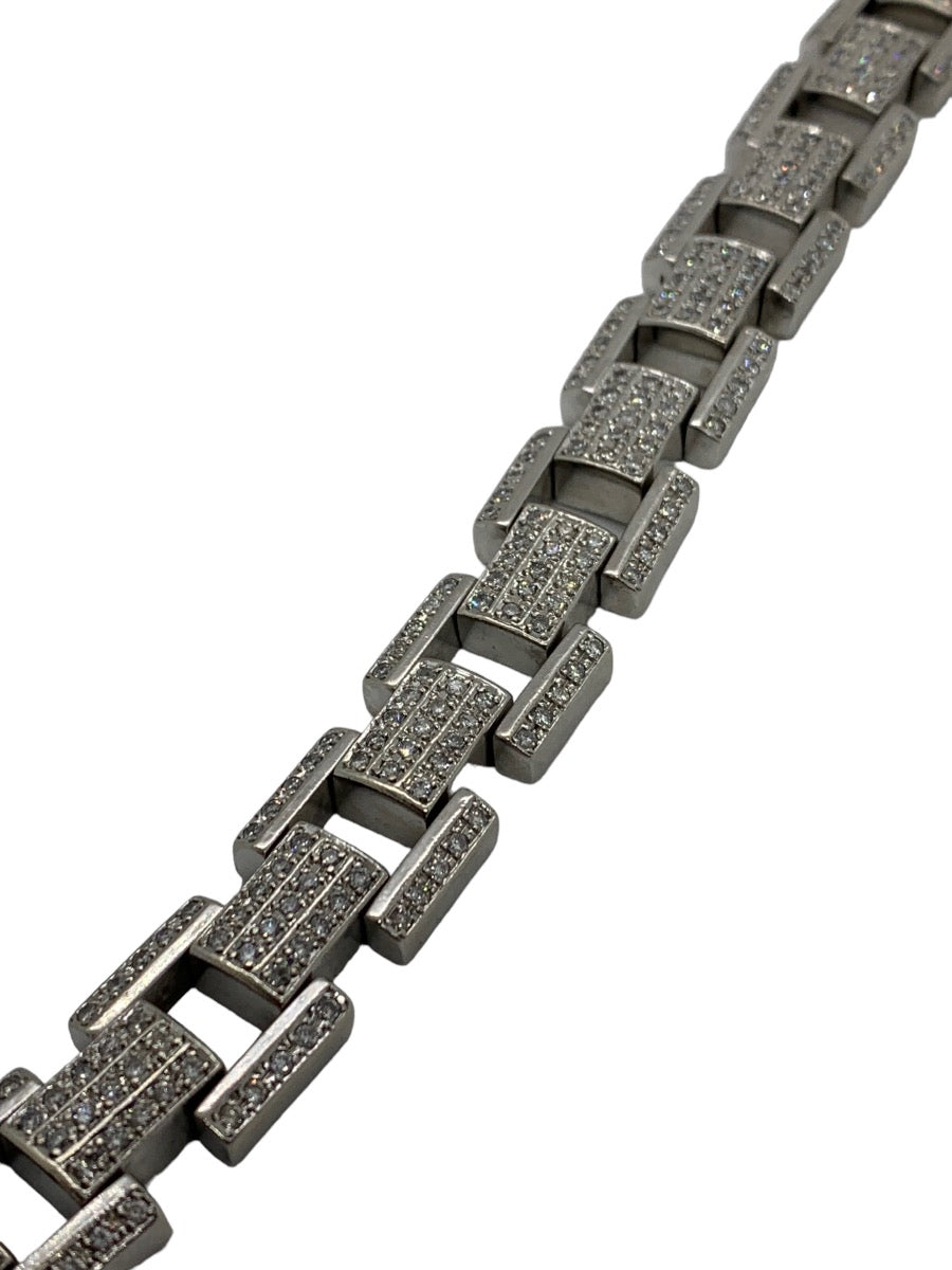 14K White Gold Diamond Link Bracelet 2.75 CTW/ 69 Gr/ 8"