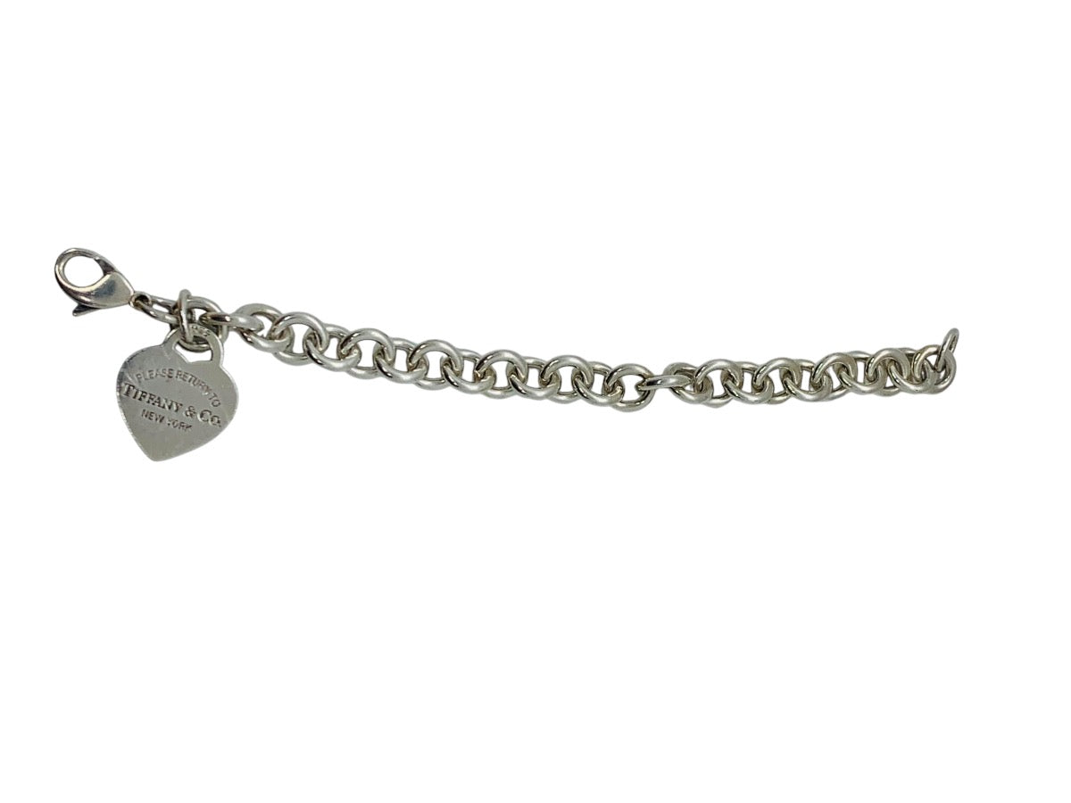 Tiffany & Co .925 Return To Tiffany Heart Charm Bracelet Size 7" \ 35g